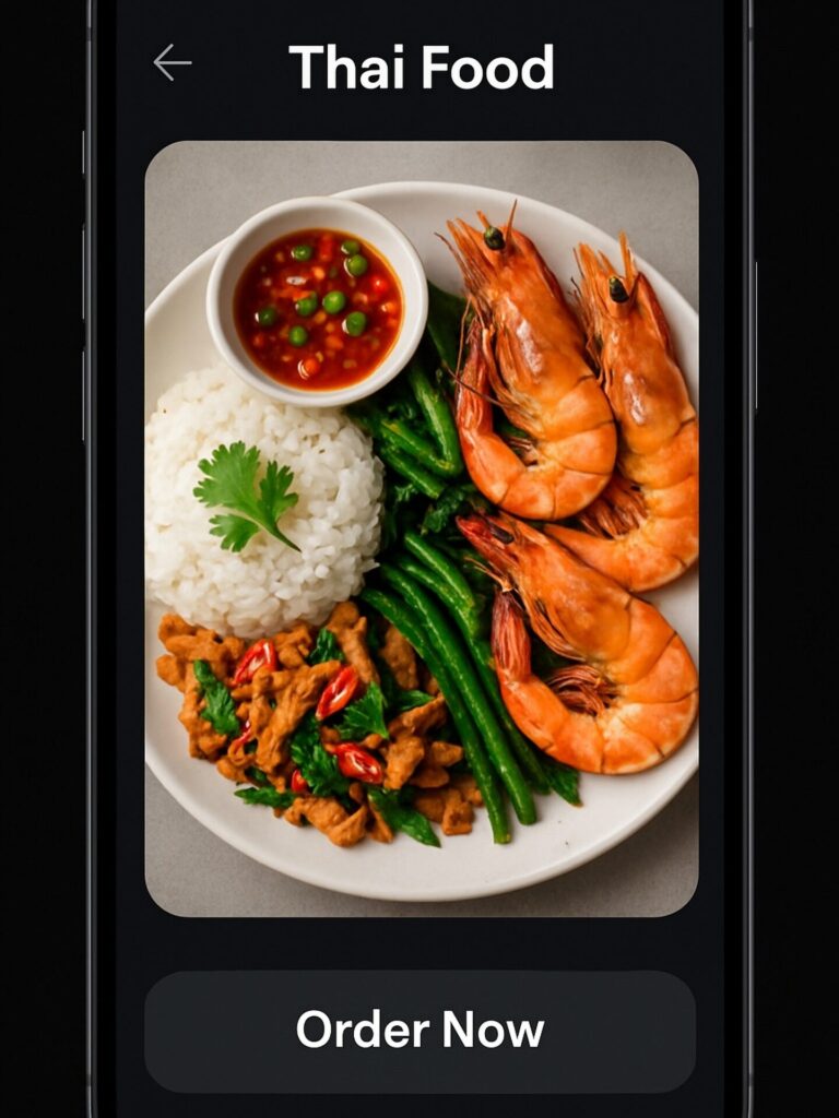 Thai,Food,In,Mobile,Phone,Ui