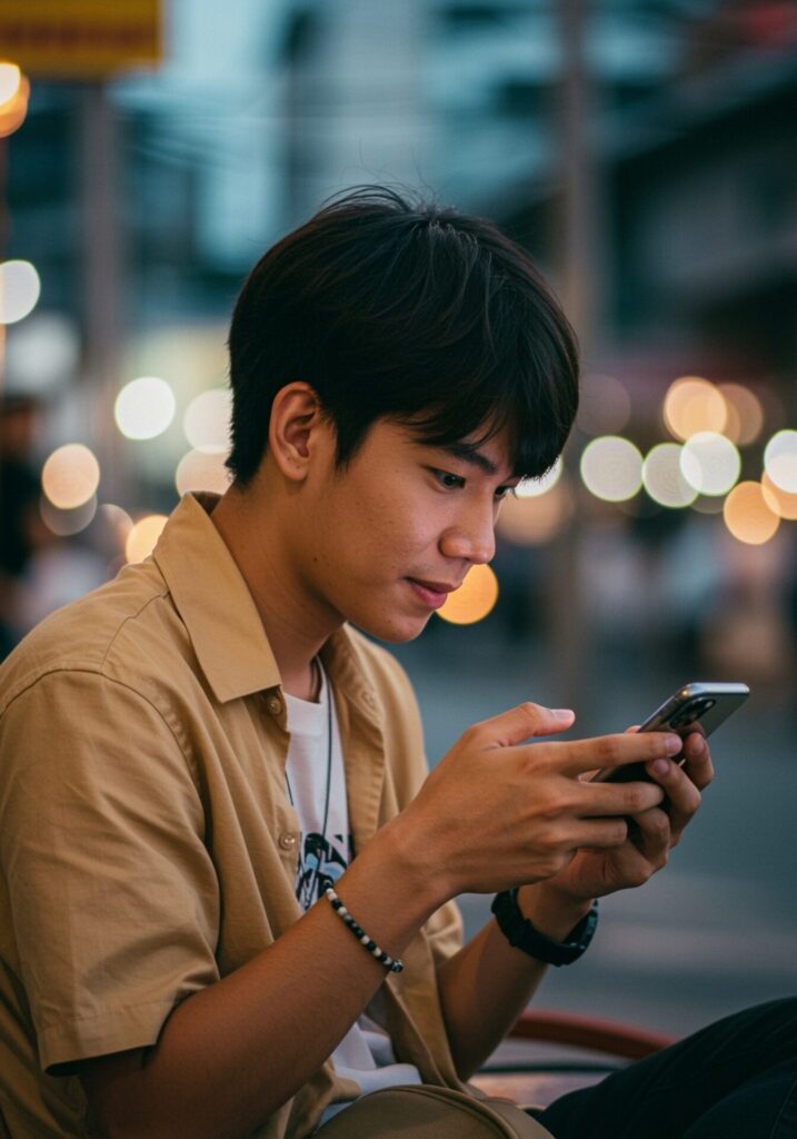 Asian,Thai,Social,Media,On,Mobile,Phone,4:3