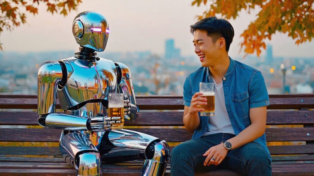 A,Harmonious,Scene,Unfolds,Under,The,Twilight,Sky,,As,An