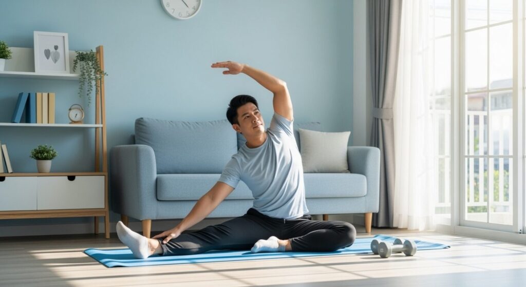 A,Thai,Person,Working,Out,Indoors,At,Home.,Natural,Daylight