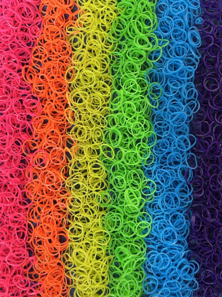Lgbt,Six,Color,Rainbow,Background,Made,From,Rubber,Bands