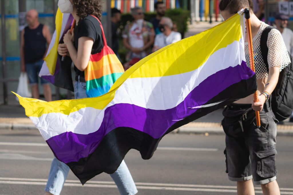 28th,June,Lgbt,Pride,Day.,Young,Person,Holding,The,Non