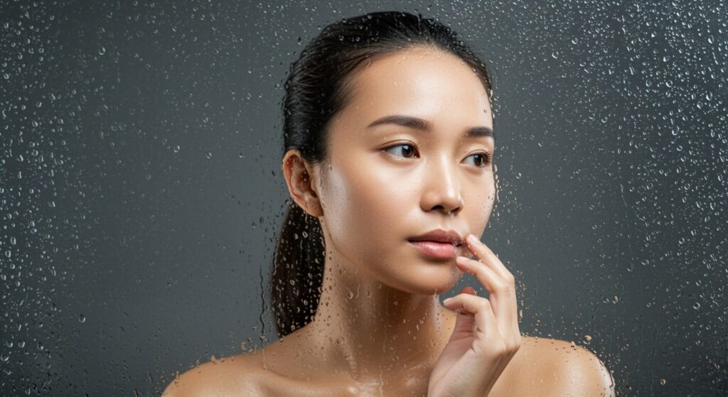 A,Fresh faced,Thai,Woman,With,No,Visible,Makeup,,Glowing,Healthy